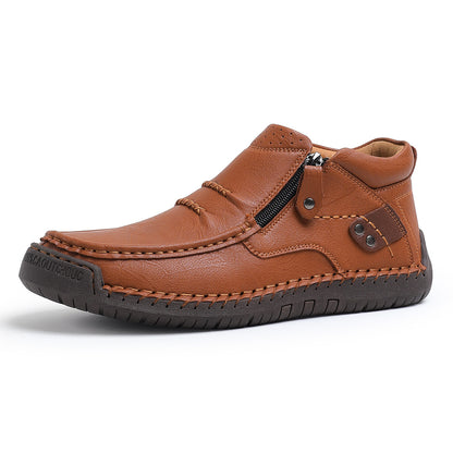 Men's Handmade Premium Leather Slip-on Driving Boots